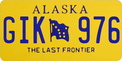 AK license plate GIK976