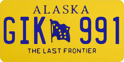 AK license plate GIK991