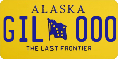 AK license plate GIL000
