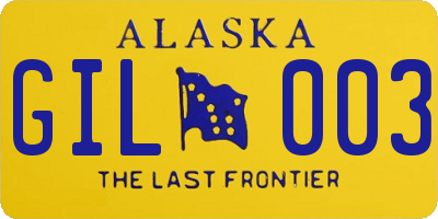 AK license plate GIL003