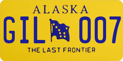 AK license plate GIL007