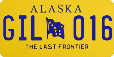 AK license plate GIL016