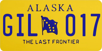 AK license plate GIL017