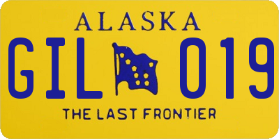 AK license plate GIL019