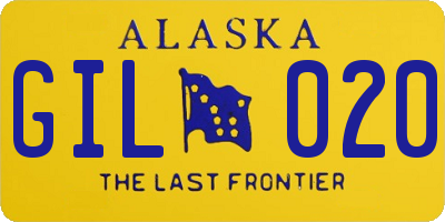 AK license plate GIL020