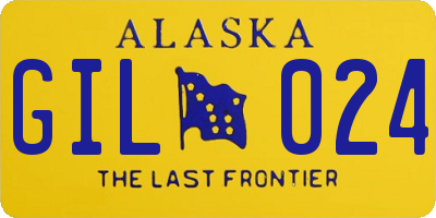 AK license plate GIL024