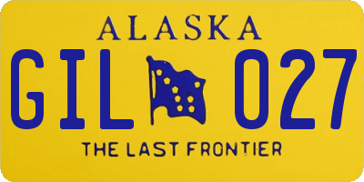 AK license plate GIL027
