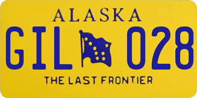 AK license plate GIL028