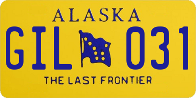 AK license plate GIL031