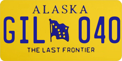 AK license plate GIL040