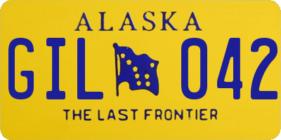 AK license plate GIL042