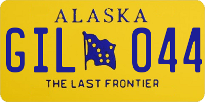 AK license plate GIL044