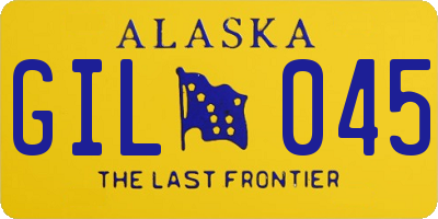 AK license plate GIL045