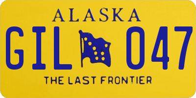 AK license plate GIL047