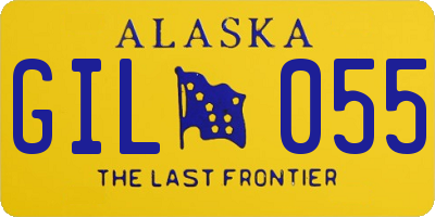 AK license plate GIL055