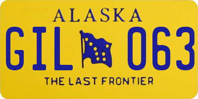 AK license plate GIL063