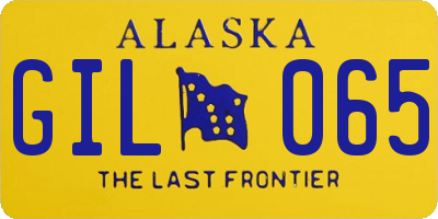 AK license plate GIL065