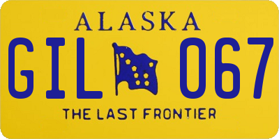 AK license plate GIL067