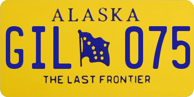 AK license plate GIL075