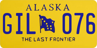 AK license plate GIL076
