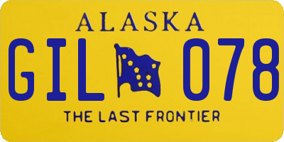 AK license plate GIL078