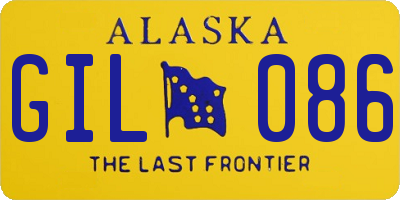 AK license plate GIL086