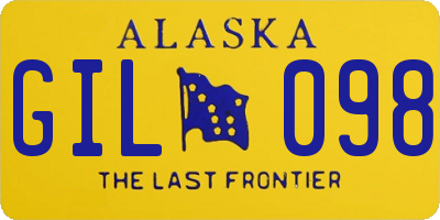 AK license plate GIL098
