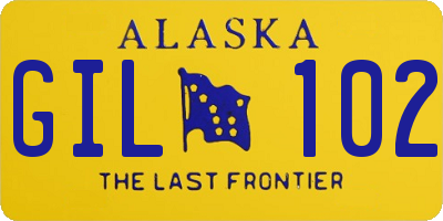 AK license plate GIL102