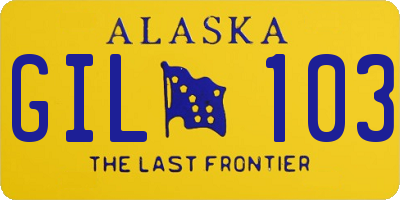 AK license plate GIL103