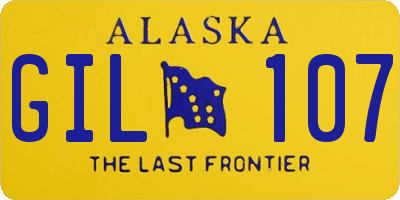 AK license plate GIL107