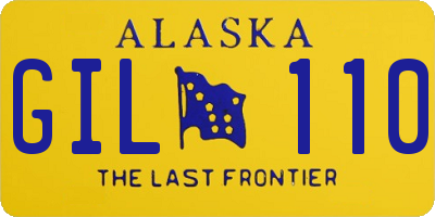 AK license plate GIL110
