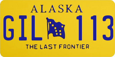 AK license plate GIL113