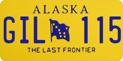 AK license plate GIL115