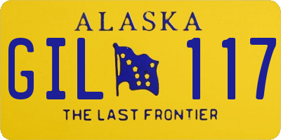 AK license plate GIL117