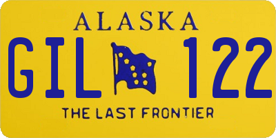 AK license plate GIL122
