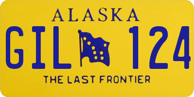AK license plate GIL124