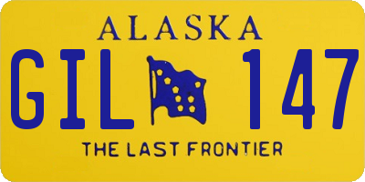 AK license plate GIL147