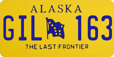 AK license plate GIL163