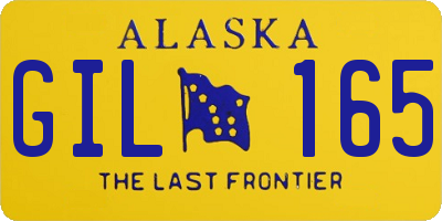 AK license plate GIL165