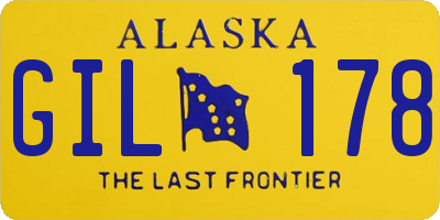 AK license plate GIL178