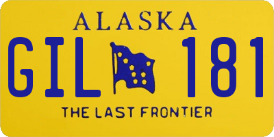 AK license plate GIL181