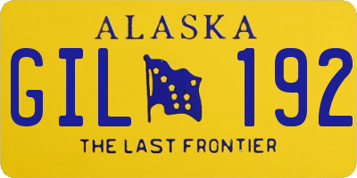 AK license plate GIL192