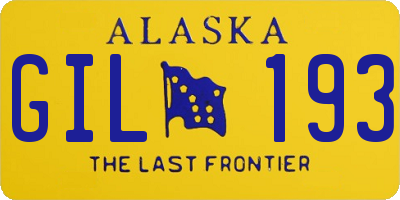 AK license plate GIL193