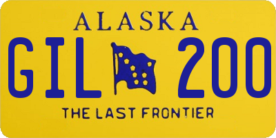 AK license plate GIL200