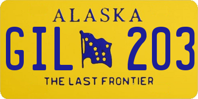 AK license plate GIL203