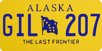 AK license plate GIL207