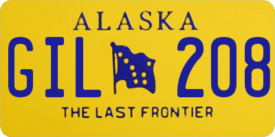 AK license plate GIL208