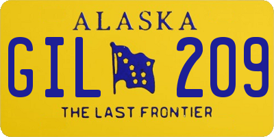 AK license plate GIL209