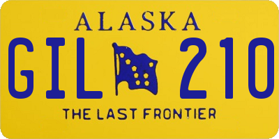 AK license plate GIL210
