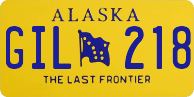 AK license plate GIL218
